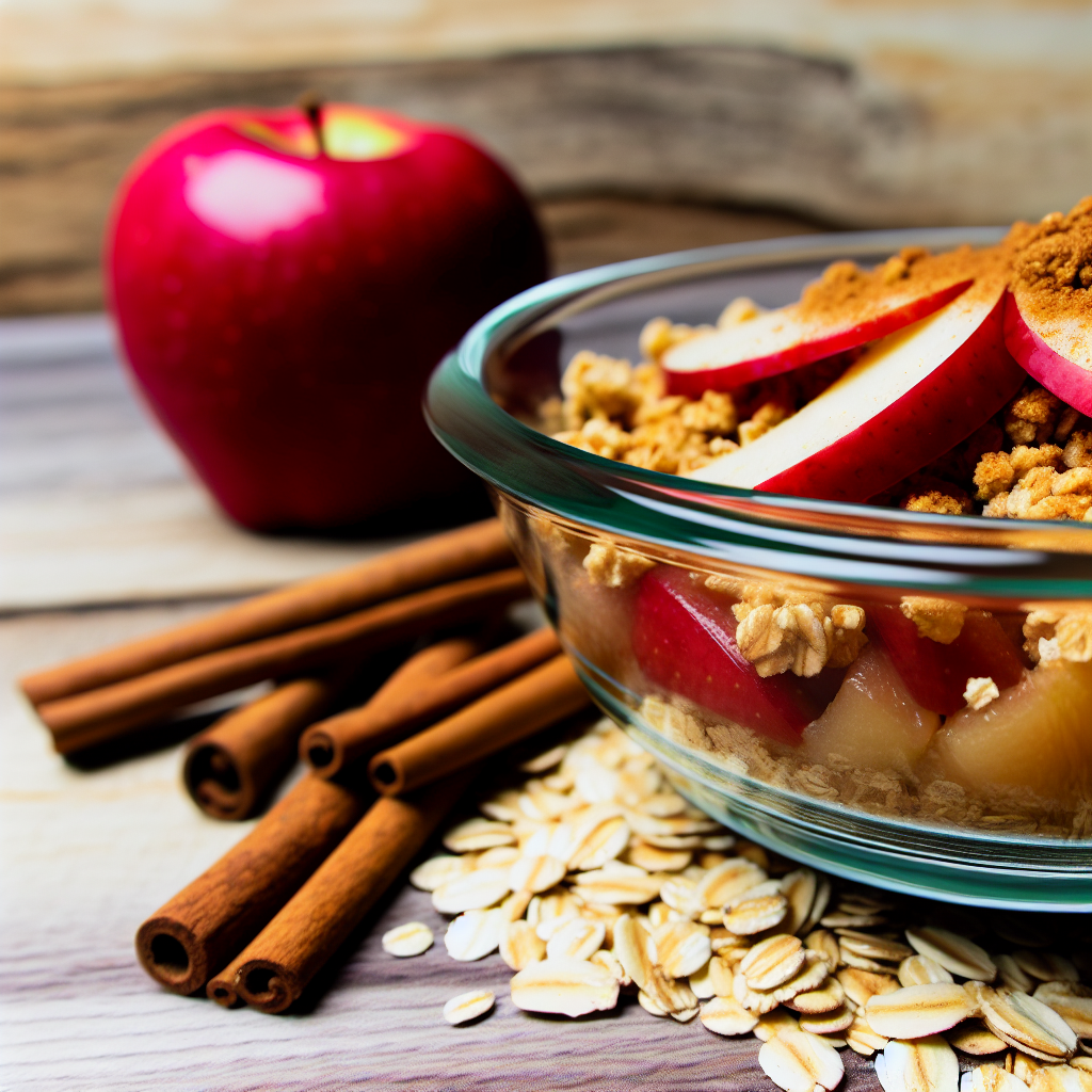 Apfel-Zimt-Crumble mit Haferflocken