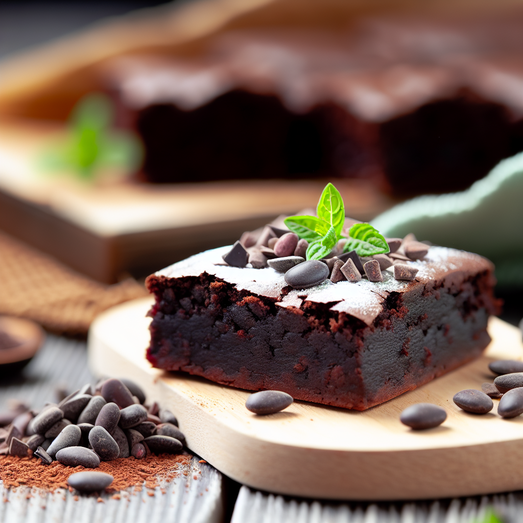 Vegane Brownies mit schwarzen Bohnen