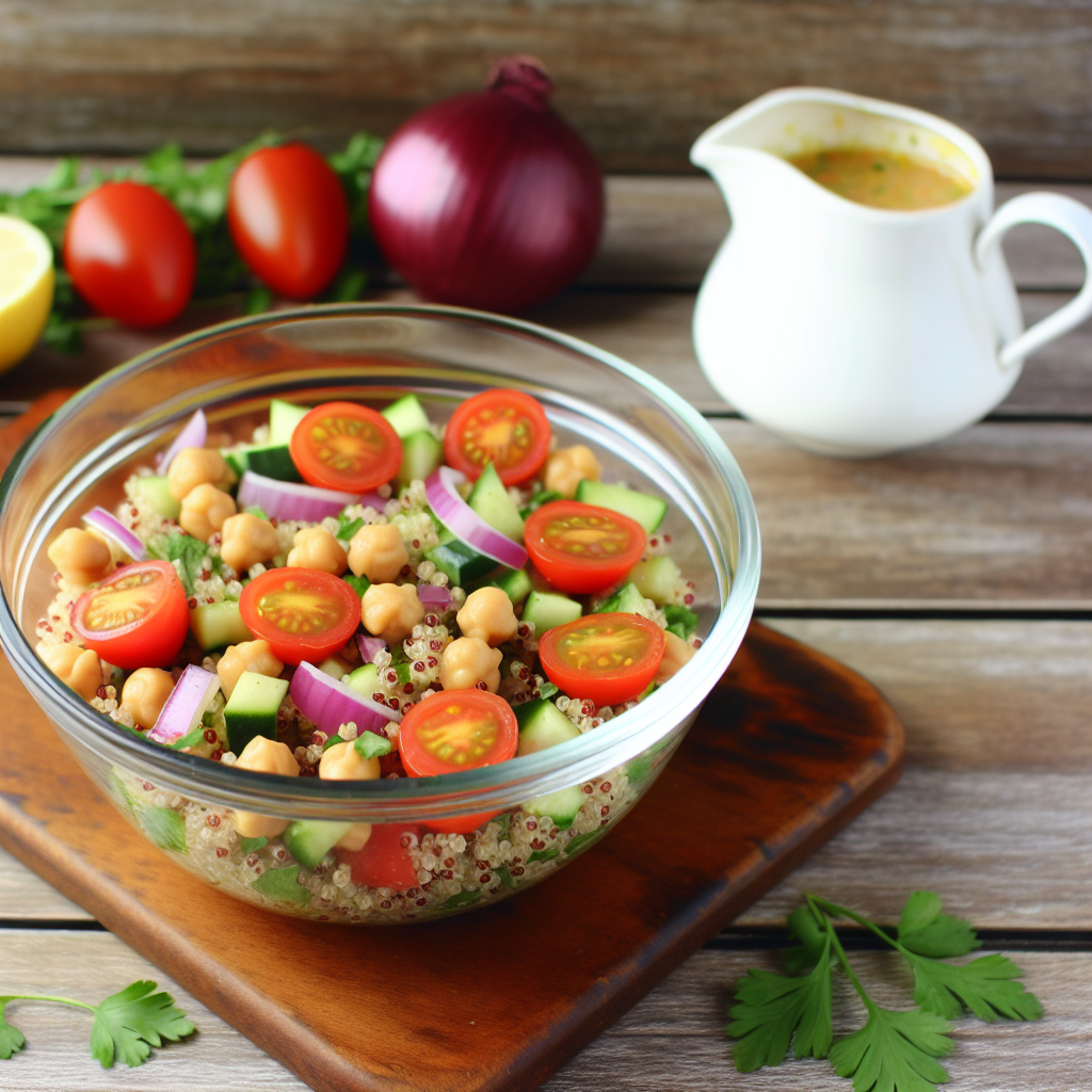 Einfacher Kichererbsen-Quinoa-Salat