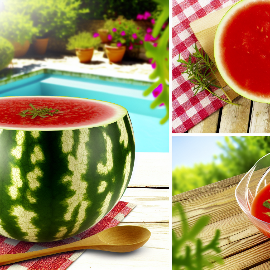 Sommerliche Wassermelonen-Gazpacho