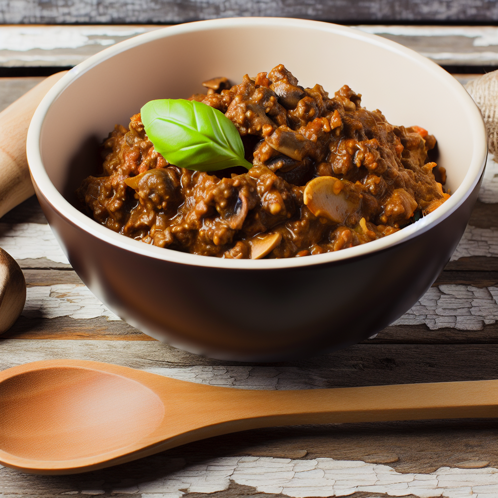 Vegane Bolognese mit Pilzen