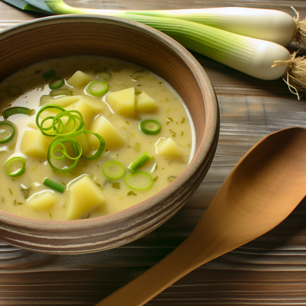 Vegane Kartoffelsuppe mit Lauch