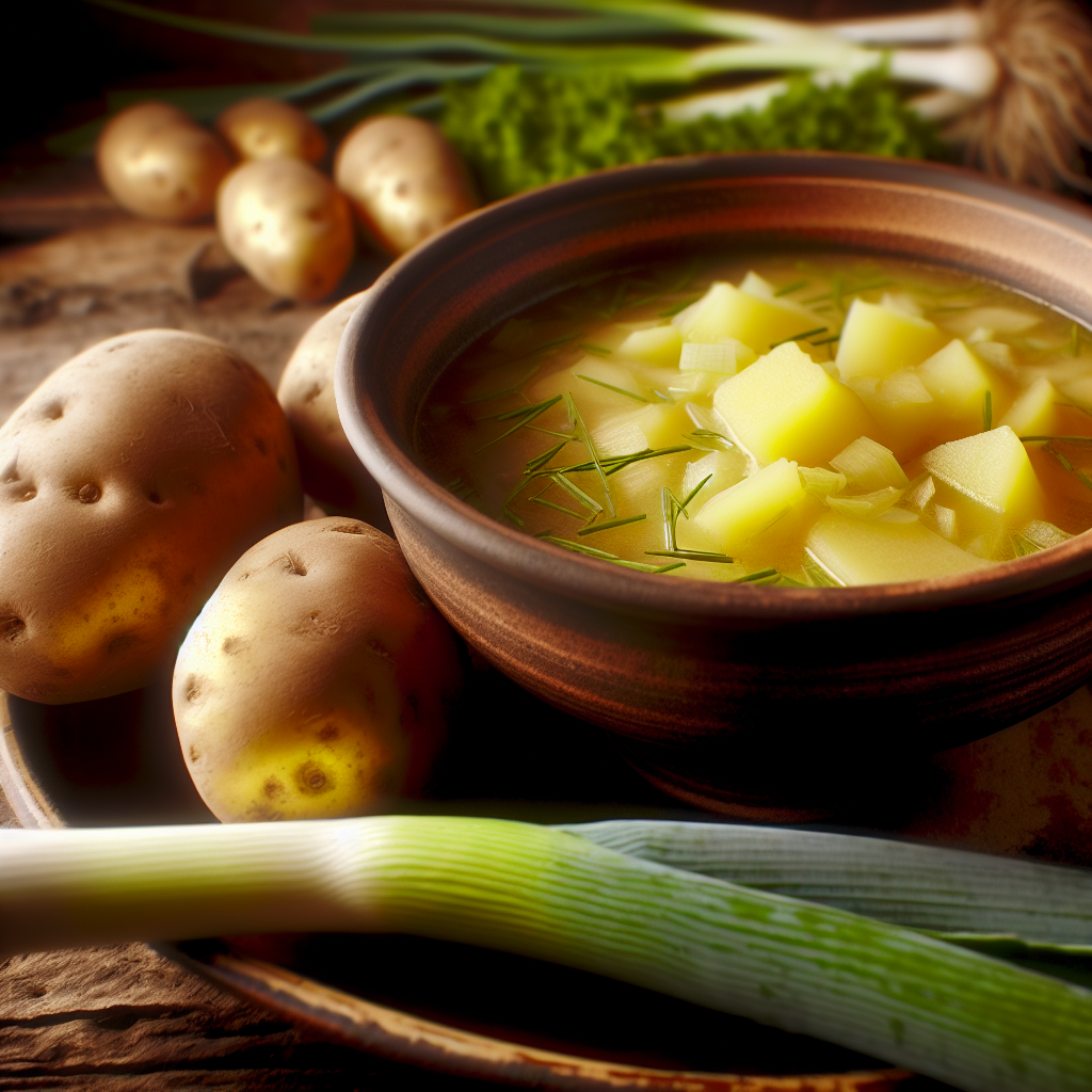 Vegane Kartoffelsuppe mit Lauch