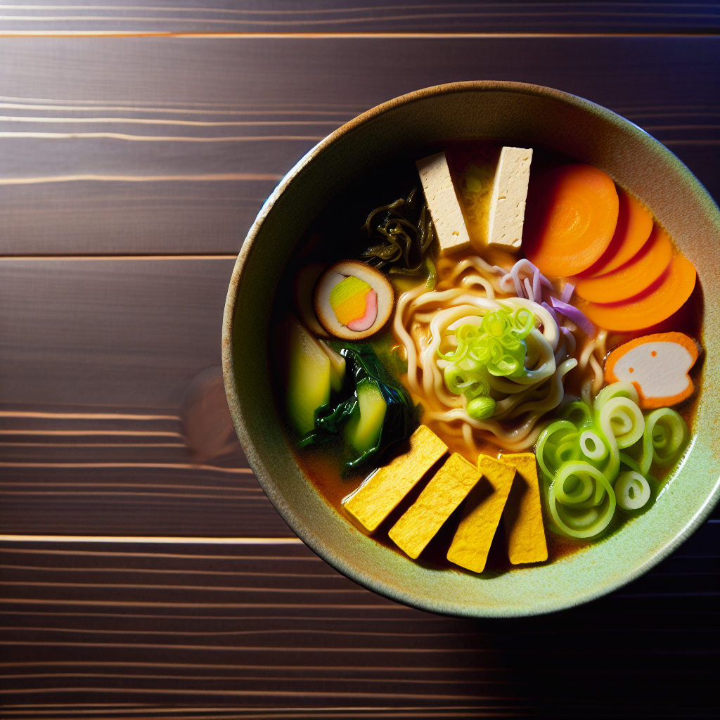 Vegane Ramen-Bowl mit Misobrühe