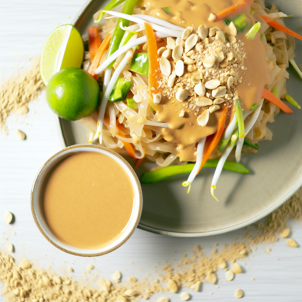 Veganes Pad Thai mit Erdnusssauce